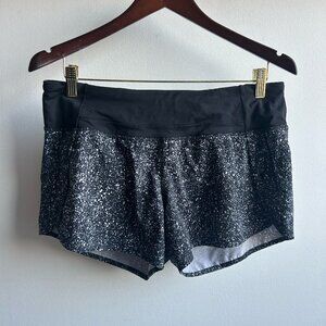 Lululemon Run Times Short Mini Splatter White Black